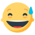 Grinning Face With Sweat Emoji Copy Paste ― 😅 - mozilla