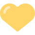 Yellow Heart Emoji Copy Paste ― 💛 - mozilla