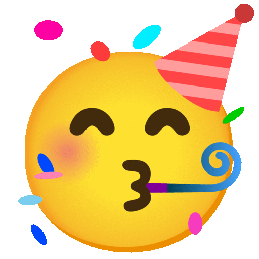 Partying Face Emoji Copy Paste ― 🥳 - noto-color