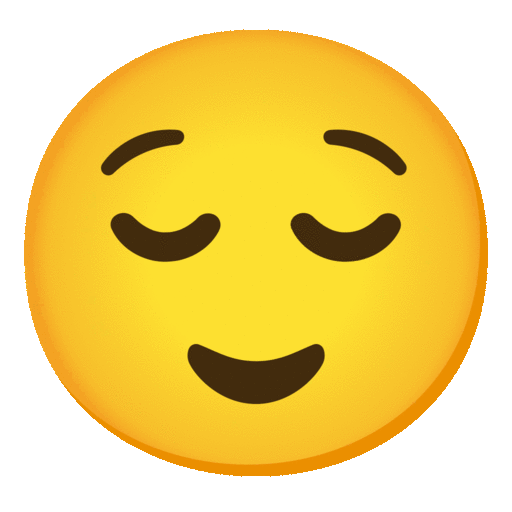 Relieved Face Emoji Copy Paste ― 😌 - noto-color
