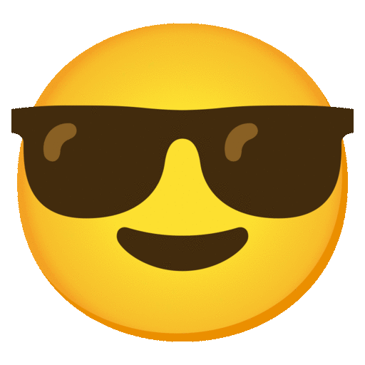 Smiling Face With Sunglasses Emoji Copy Paste ― 😎 - noto-color