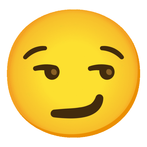 Smirking Face Emoji Copy Paste ― 😏 - noto-color