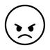 Angry Face Emoji Copy Paste ― 😠 - noto