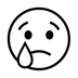 Crying Face Emoji Copy Paste ― 😢 - noto