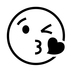 Face Blowing A Kiss Emoji Copy Paste ― 😘 - noto