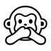 Speak-no-evil Monkey Emoji Copy Paste ― 🙊 - noto