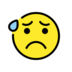Anxious Face With Sweat Emoji Copy Paste ― 😰 - openmoji