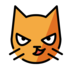 Cat With Wry Smile Emoji Copy Paste ― 😼 - openmoji
