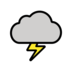 Cloud With Lightning Emoji Copy Paste ― 🌩️ - openmoji