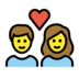 Couple With Heart Emoji Copy Paste ― 💑 - openmoji