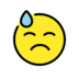 Downcast Face With Sweat Emoji Copy Paste ― 😓 - openmoji