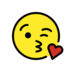 Face Blowing A Kiss Emoji Copy Paste ― 😘 - openmoji
