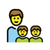 Family: Man, Boy, Boy Emoji Copy Paste ― 👨‍👦‍👦 - openmoji