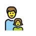 Family: Man, Girl Emoji Copy Paste ― 👨‍👧 - openmoji
