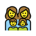 Family: Woman, Woman, Girl, Boy Emoji Copy Paste ― 👩‍👩‍👧‍👦 - openmoji