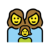 Family: Woman, Woman, Girl Emoji Copy Paste ― 👩‍👩‍👧 - openmoji