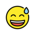 Grinning Face With Sweat Emoji Copy Paste ― 😅 - openmoji
