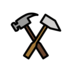 Hammer And Pick Emoji Copy Paste ― ⚒️ - openmoji