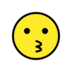 Kissing Face Emoji Copy Paste ― 😗 - openmoji