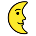 Last Quarter Moon Face Emoji Copy Paste ― 🌜 - openmoji