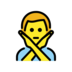 Man Gesturing NO Emoji Copy Paste ― 🙅‍♂ - openmoji