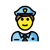 Man Police Officer Emoji Copy Paste ― 👮‍♂ - openmoji