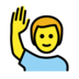 Man Raising Hand Emoji Copy Paste ― 🙋‍♂ - openmoji