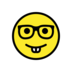 Nerd Face Emoji Copy Paste ― 🤓 - openmoji