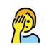 Person Facepalming Emoji Copy Paste ― 🤦 - openmoji