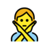 Person Gesturing NO Emoji Copy Paste ― 🙅 - openmoji