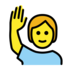 Person Raising Hand Emoji Copy Paste ― 🙋 - openmoji