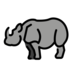 Rhinoceros Emoji Copy Paste ― 🦏 - openmoji