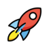 Rocket Emoji Copy Paste ― 🚀 - openmoji