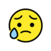 Sad But Relieved Face Emoji Copy Paste ― 😥 - openmoji