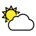 Sun Behind Cloud Emoji Copy Paste ― ⛅ - openmoji