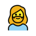 Woman: Beard Emoji Copy Paste ― 🧔‍♀ - openmoji