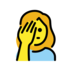 Woman Facepalming Emoji Copy Paste ― 🤦‍♀ - openmoji
