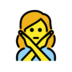 Woman Gesturing NO Emoji Copy Paste ― 🙅‍♀ - openmoji