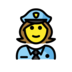 Woman Police Officer Emoji Copy Paste ― 👮‍♀ - openmoji