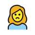 Woman Pouting Emoji Copy Paste ― 🙎‍♀ - openmoji