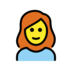 Woman: Red Hair Emoji Copy Paste ― 👩‍🦰 - openmoji