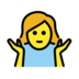 Woman Shrugging Emoji Copy Paste ― 🤷‍♀ - openmoji