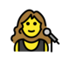 Woman Singer Emoji Copy Paste ― 👩‍🎤 - openmoji