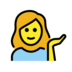 Woman Tipping Hand Emoji Copy Paste ― 💁‍♀ - openmoji