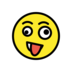 Zany Face Emoji Copy Paste ― 🤪 - openmoji