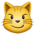 Cat With Wry Smile Emoji Copy Paste ― 😼 - samsung