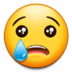 Crying Face Emoji Copy Paste ― 😢 - samsung