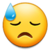 Downcast Face With Sweat Emoji Copy Paste ― 😓 - samsung