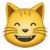 Grinning Cat With Smiling Eyes Emoji Copy Paste ― 😸 - samsung