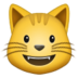 Grinning Cat Emoji Copy Paste ― 😺 - samsung